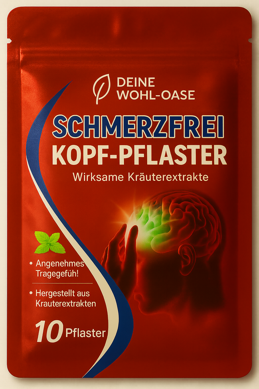 Wohltuende Schmerzfrei Kopf-Pflaster